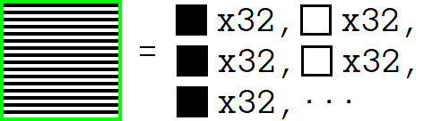 Crappy MS Paint diagram of a 2D tilemap deconstructed into a 1D array of individual tiles