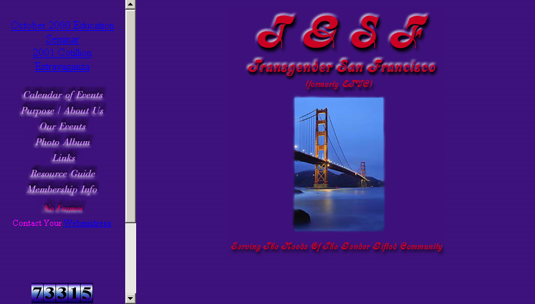 Transgender San Francisco's old homepage