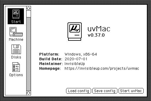 Mockup of the config manager's initial screen