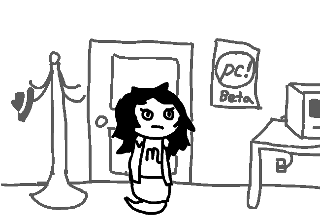 Vizka standing in a room