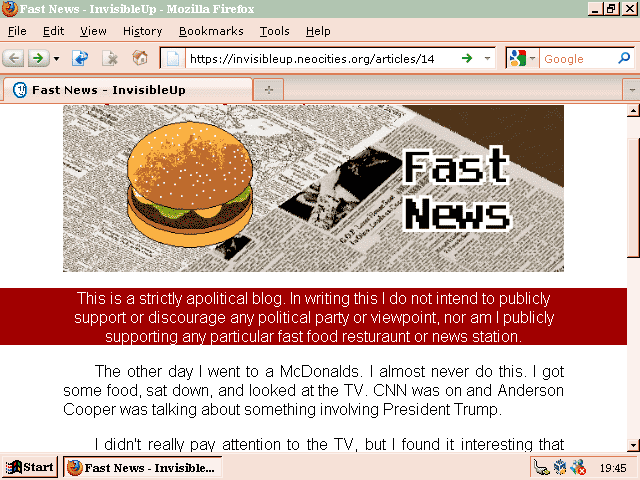 Screenshot of article 14: Fast News
