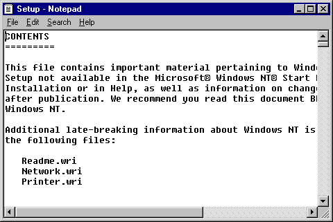 Open Notepad window