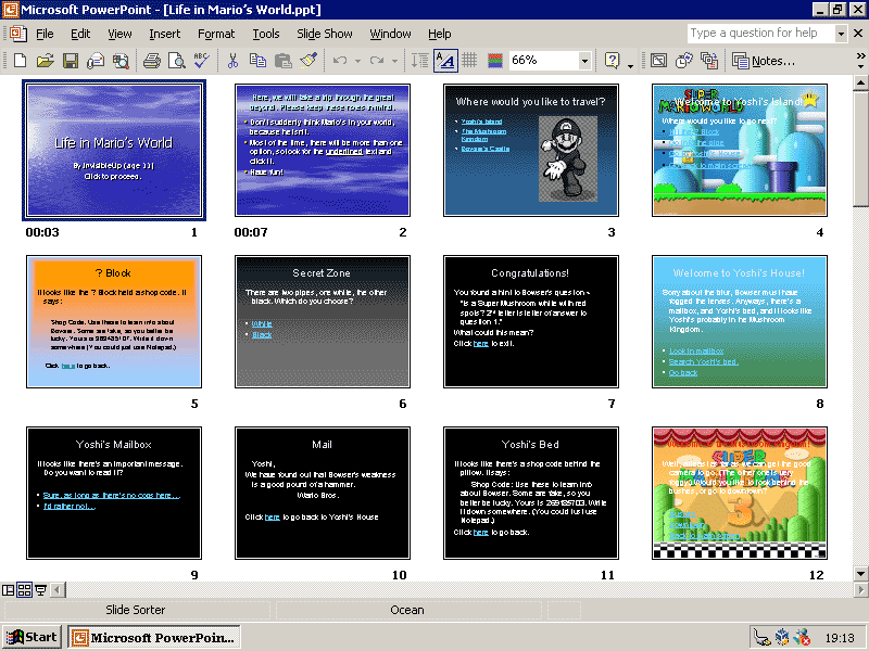 PowerPoint Slide Sorter mode"