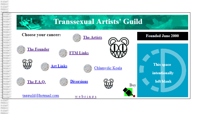 A Look Back at Y2K Trans Websites - Articles - InvisibleUp