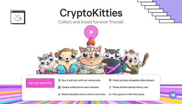CryptoKitties front page