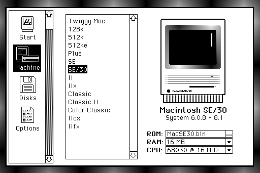 Mockup of the config manager's device selection screen